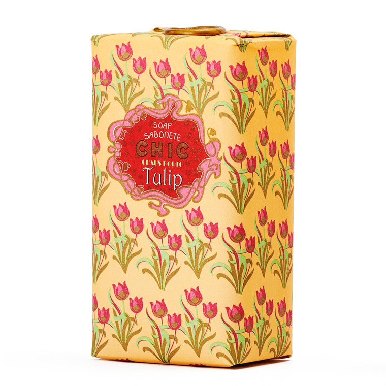 Claus Porto - Chic Tulip Body Soap for Men + Women | Soothing, Cleansing, Nourishing | Handcrafted, Aromatic, Floral, Romantic (150g | 5.3 oz)