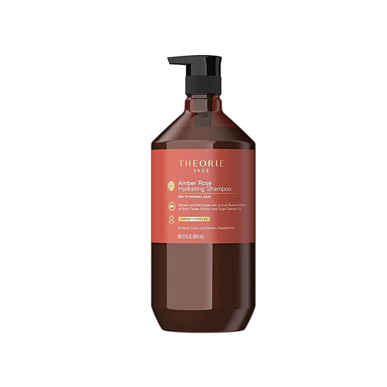Theorie Amber Rose Hydrating Shampoo- Refresh & Hydrate, Irresistible Scent of Rose, Jasmine & Amber, Suited For All Hair Types-Color & Keratin Treat