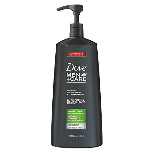 Dove Men+Care 2 in 1 Shampoo and Conditioner, Fresh and Clean (40 oz Club Size)