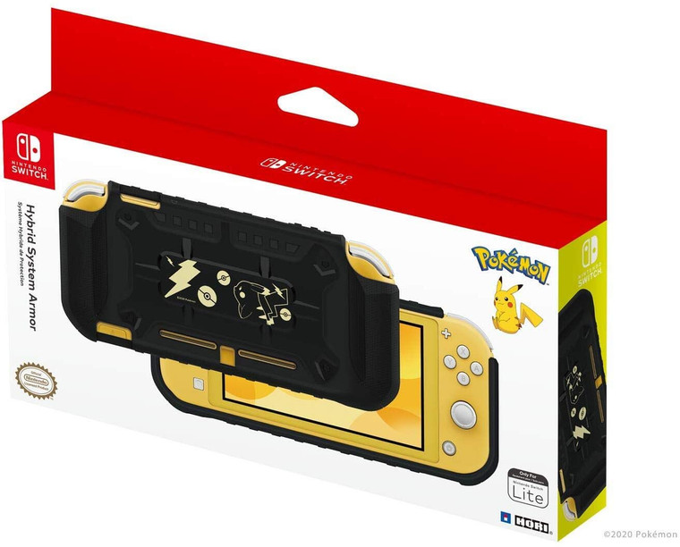 Hori Nintendo Switch Lite Hybrid System Armor (Pokemon: Black & Gold Pikachu) By - Officially Licensed By Nintendo and the Pokemon Company Internatio