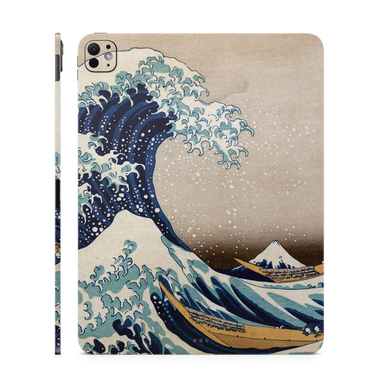 Skin Compatible with Apple iPad Pro 13 (M4) 2024 - Great Wave of Kanagawa - Premium 3M Vinyl Protective Wrap Decal Cover - Easy to Apply | Crafted in