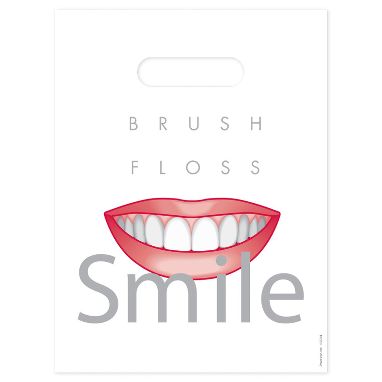 Brush Floss C Patient Care Bag, 9" x 12", Pack of 100