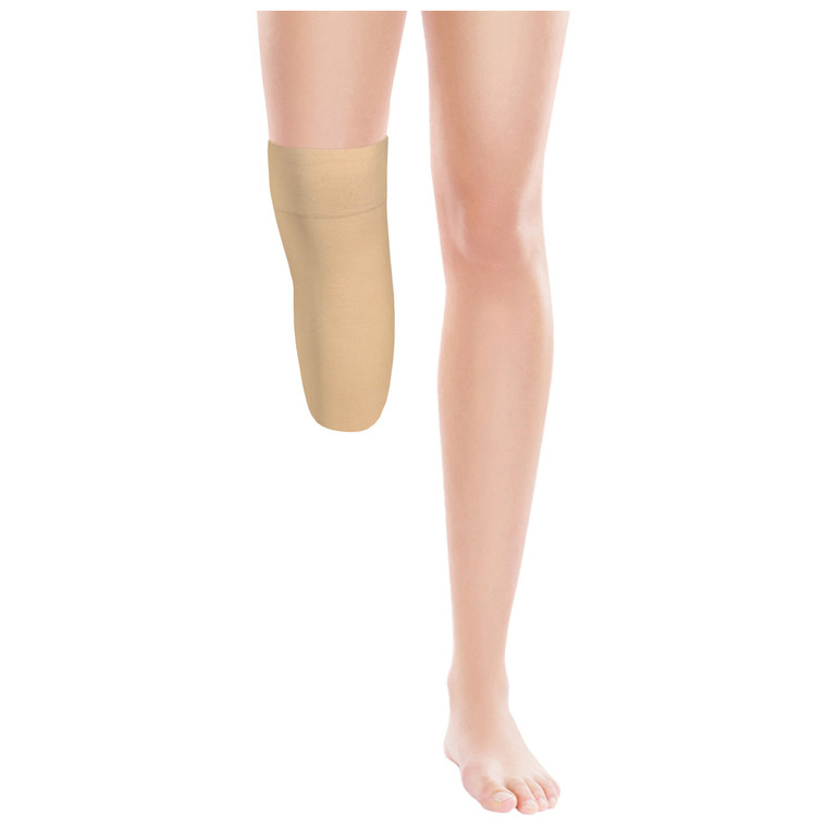 Truform-OTC Below Knee BK Stump Shrinker, Limb Compression with Ventilation, Amputee Care, Beige, Small (8-12" Calf)