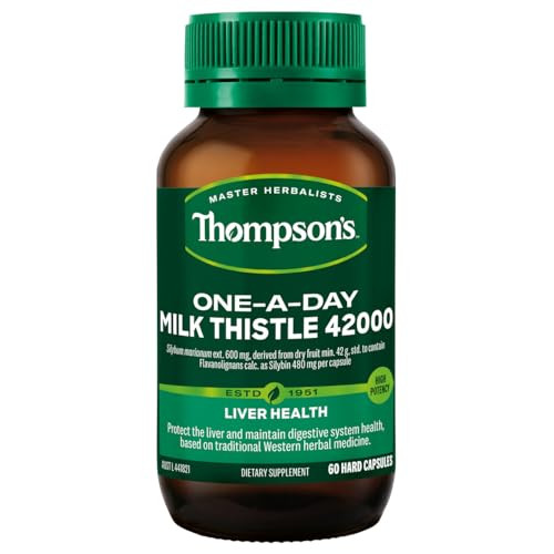 Thompsons Milk Thistle 42,000 Helps Liver Function 60 Capsules