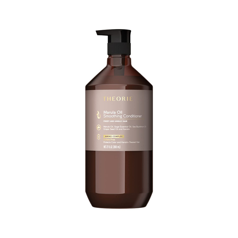 Theorie Marula Oil Hair Smoothing Conditioner - Frizz Control with Marula, Sea Buckthorn & Grape Seed Oils, Sulfate & Gluten Free, All Hair Types, 80