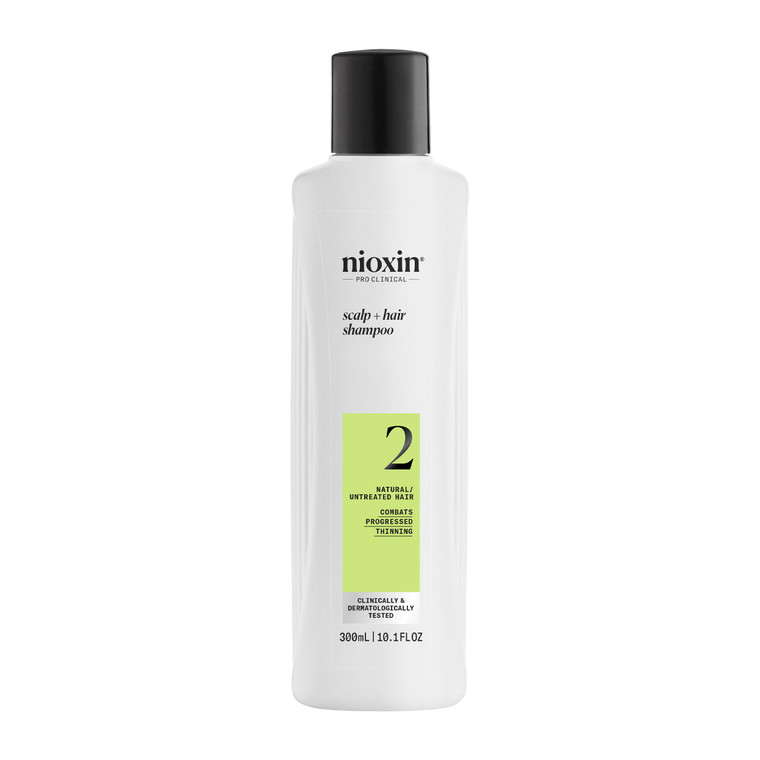NIOXIN Scalp + Hair Thickening System 2 Shampoo| For Natural or Untreated Hair with Progressed Thinning |With Niacinamide and Biotin |10.1 Fl oz.