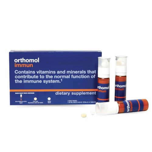 Orthomol Immun, Immune Support Supplement, Daily Immune System Booster, Vitamins A, B, C, D, E, Zinc, Selenium & Iodine, 7-Day Supply of Tablets & Dr