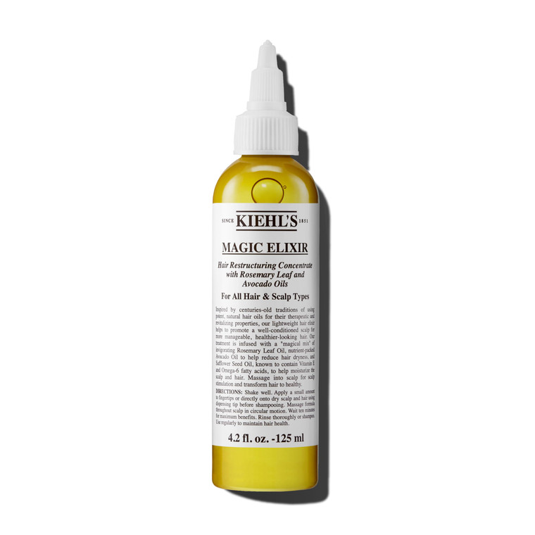 Kiehl's Magic Elixir Scalp and Hair Oil Treatment, Moisturizing Pre-shampoo Treatment, Provides Natural Shine, Softens Hair, with Avocado Oil & Rosem