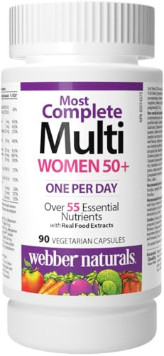 Webber Naturals Women's 50+ Most Complete Multi, 90 Vegetarian Capsules