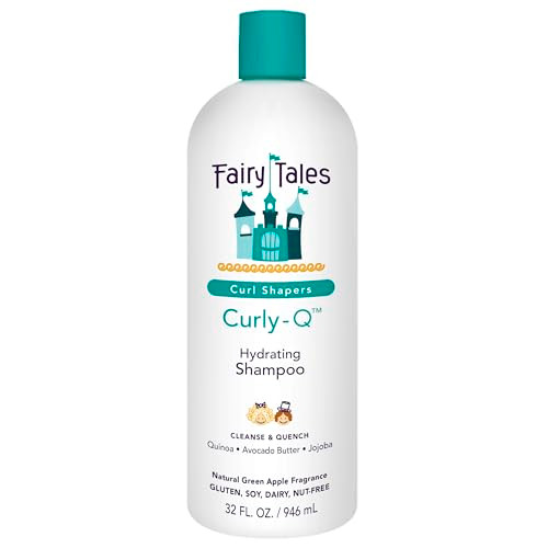 Fairy Tales Curly Q Hydrating Kids Shampoo  Paraben, Sulfate, Gluten, and Nut Free  For all Types of Curls Including Multi Cultural Hair  32oz.