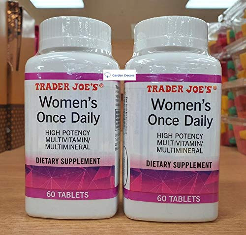 Trader Joes Womens Once Daily High Potency Multivitamin/Multimineral 60 Tablets (Two Bottles)