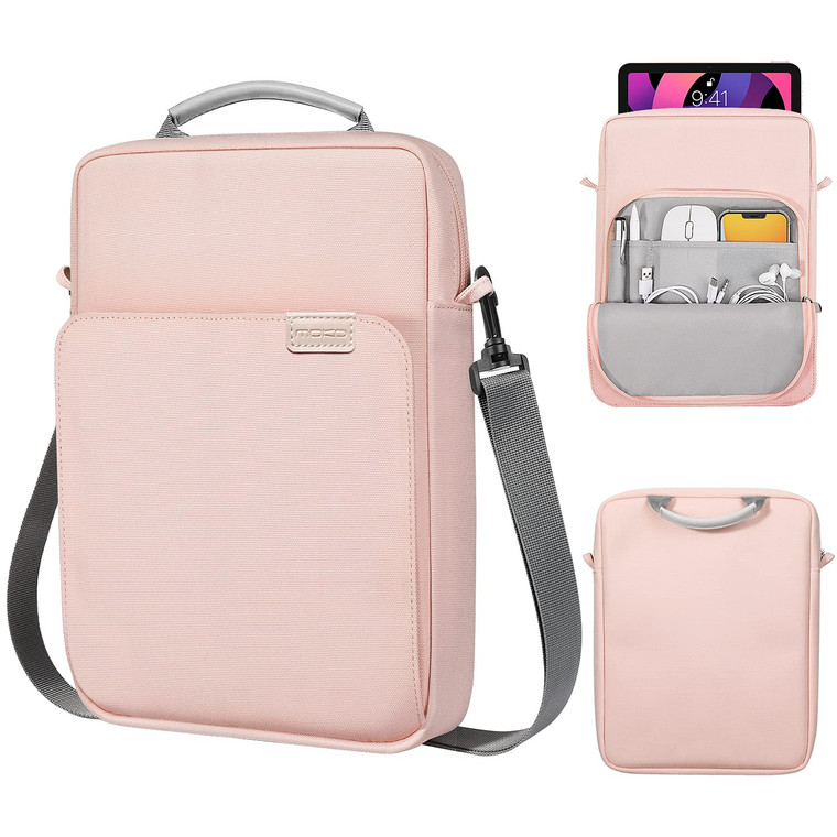 MoKo 9-11 Inch Tablet Sleeve Bag Handle Carrying Case with Shoulder Strap Fits New 11-inch iPad Pro M4/iPad Air M2, iPad 10th 10.9, iPad 9/8/7th 10.2
