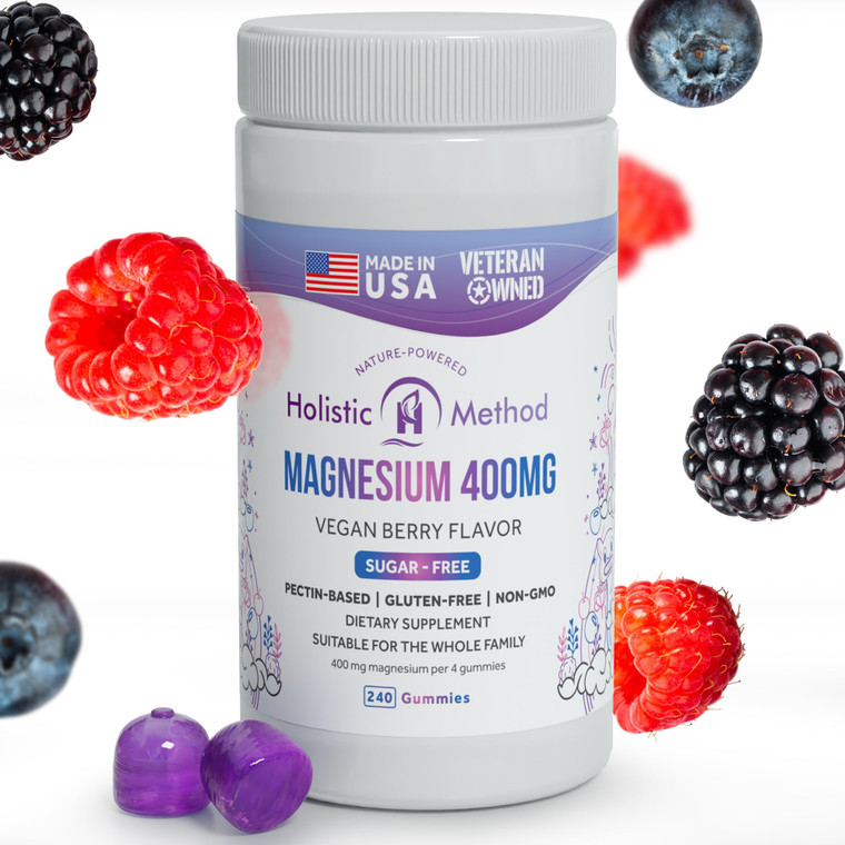 Magnesium Citrate Gummies - Sugar-Free, Vegan and Non-GMO for Better Sleep and Relaxation - No Sugar Alcohol - Magnesium Supplement for Adults, Teens