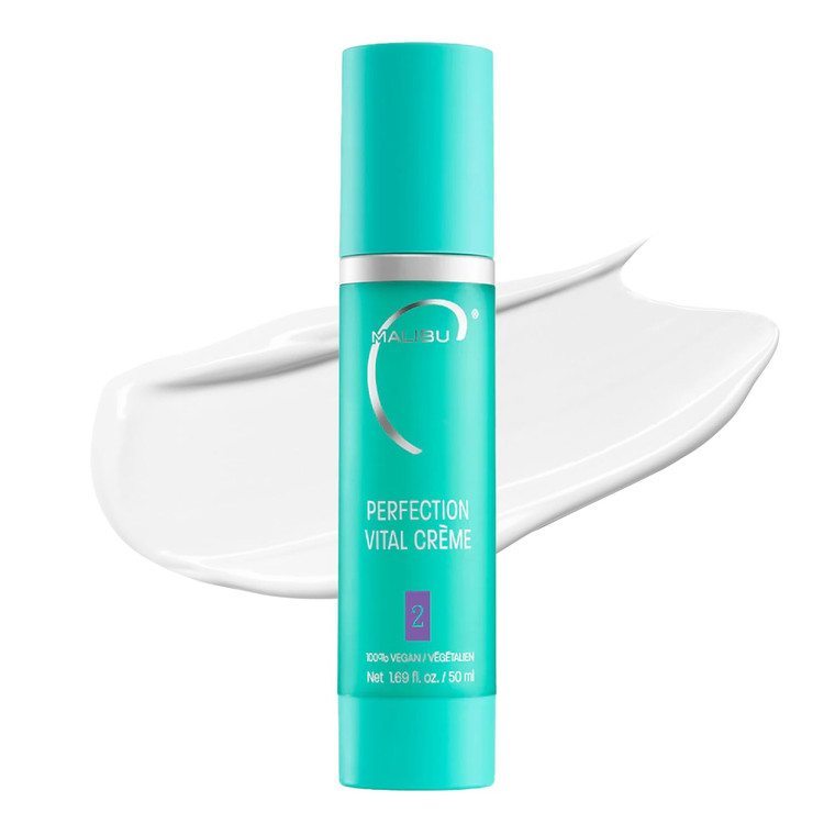 Malibu C Perfection Vital Crème - Daily Face Moisturizer for Dry Skin with Peptide & Pro Vitamin B5 - Hydrating Moisturizer for Fine Lines, Wrinkles,