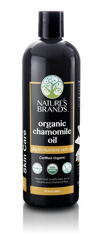 Nature's Brands Organic Chamomile Carrier Oil by Herbal Choice Mari (16 Fl Oz Bottle) - No Toxic Synthetic Chemicals