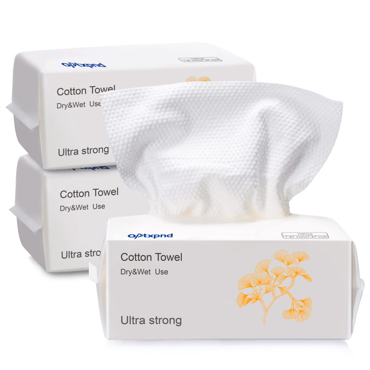 3Pack Disposabel Face Cloths for Washing,Thicker Disposable Face Towel Soft Dry Wipe Facial Tissue Soft Cotton Cloths Towelettes for Cleaning Office