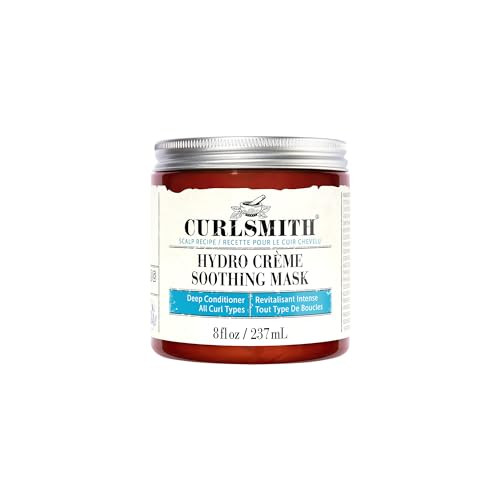 CURLSMITH - Hydro Crème Soothing Mask - Vegan Soothing Deep Conditioner for any Hair Type, Encourages Growth (8 oz)