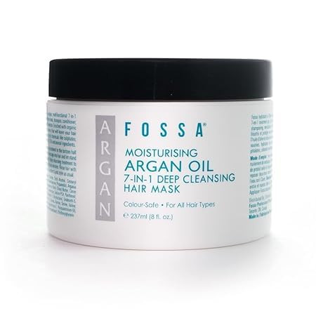 Fossa BEAUTY Moisturizing Argan Oil 7-in-1 Hair Mask | Hair Growth Serum, Shampoo, Conditioner, Detangler, Shine Enhancer & Frizz Reducer | All Hair