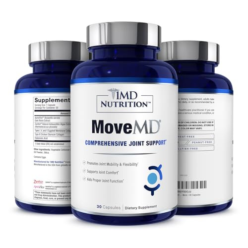 1MD Nutrition MoveMD - Health Supplement for Joint Discomfort & Support - Our Collagen Pills are Skillfully Formulated for Women & Men w/Hyaluronic A