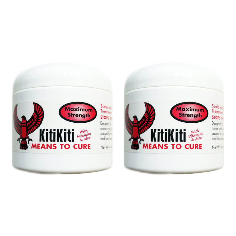 KitiKiti Scalp and Skin Treatment Maximum Strength 4oz Jar (2 Pack)