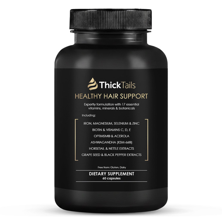 ThickTails Hair Growth Vitamins for Women  Biotin, Collagen, Omega-3 & Iron  60 Capsules  Hair Growth Supplements for Thicker, Fuller-Looking Hair