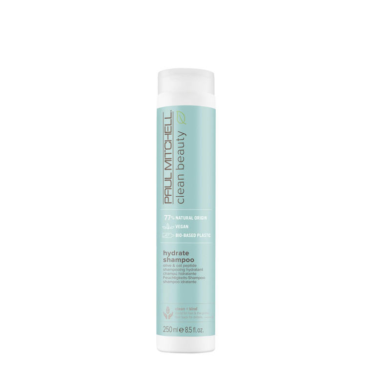 Paul Mitchell Clean Beauty Hydrate Shampoo, Replenishes Hair, Adds Moisture, For Dry Hair, 8.5 fl. oz.