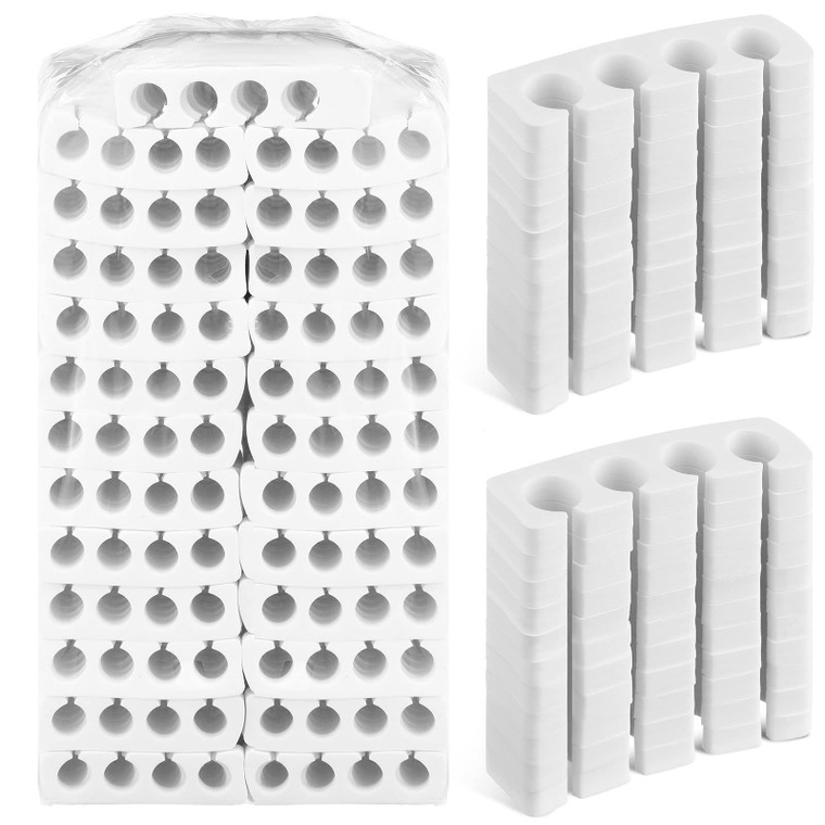 Potchen 300 Pcs Toe Separators for Nail Polish Bulk Toe Separator Pedicure Correct Foot for Men Women Nail Polish Comfy Soft Pedicure Supplies(White)
