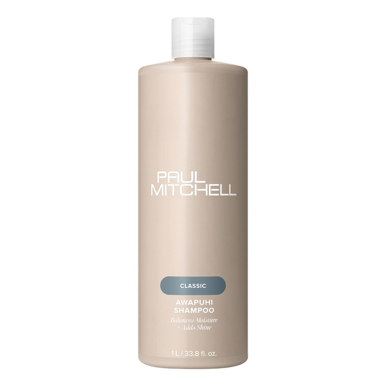 Paul Mitchell Awapuhi Shampoo, Balances Moisture + Adds Shine, For All Hair Types, Especially Fine + Static-Prone Hair, 33.8 fl. oz.