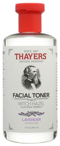THAYERS Alcohol-Free Witch Hazel with Organic Aloe Vera Formula Toner, Lavender, Clear, Unscented, 12 Fl Oz, Pack of 2