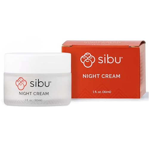 sibu Sea Buckthorn Rejuvenating Night Cream (1 oz) - Hydrates, Smooths Wrinkles, and Repairs Aging, Sun-Damaged Skin