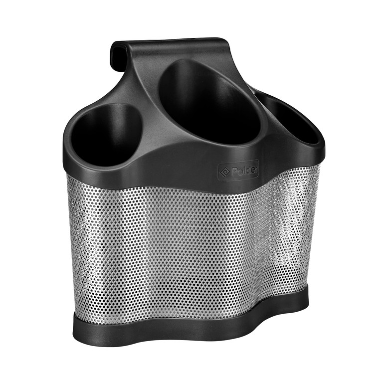 Polder Style Station, Organization for Styling Tools: Hair Dryers,Curling Irons, Straighteners, Brushes, Hang Over Towel Rack, Store Undersink or in