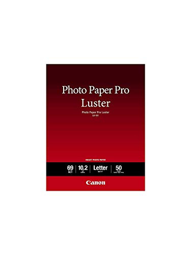 Canon LU-101 LTR(50) Luster Photo Paper Letter, 50 Sheets (LU-101 LTR)