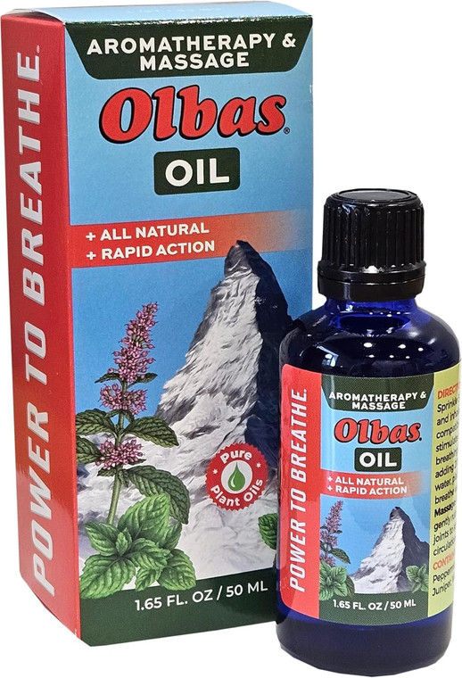 Olbas Massage and Aromatherapy Oil, 1.65 Fl Oz,body massage oil, Swiss Herbal Remedies with Pure Essential massage oils for muscle relaxing and sooth