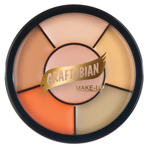 Graftobian Corrector Wheel - Light | Professional Full-Coverage Color Corrector for Blemishes, Tattoos, Birthmarks & Skin Discoloration | Highly Pigm