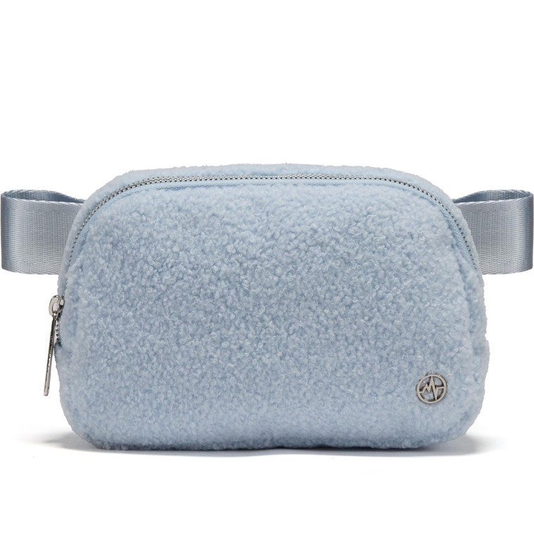 Pander Fanny pack Everywhere Fleece Belt Bag for Women and Men with Adjustable strap Belt, 1L. (Windmill Blue)