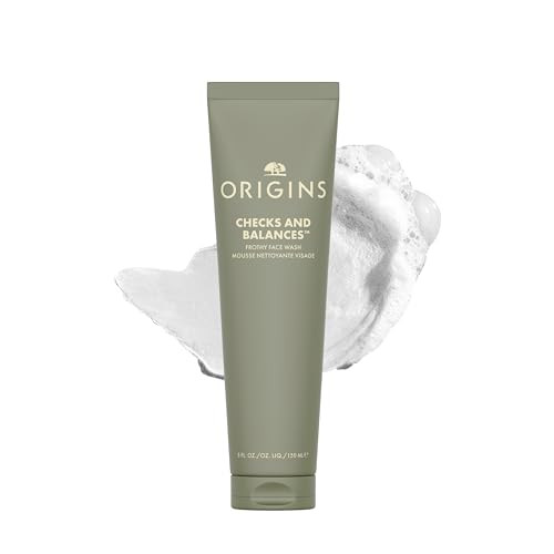 Origins Checks and Balances Frothy Face Wash | Gentle Face Cleanser for All Skin Types | With Mint, 5 Fl Oz