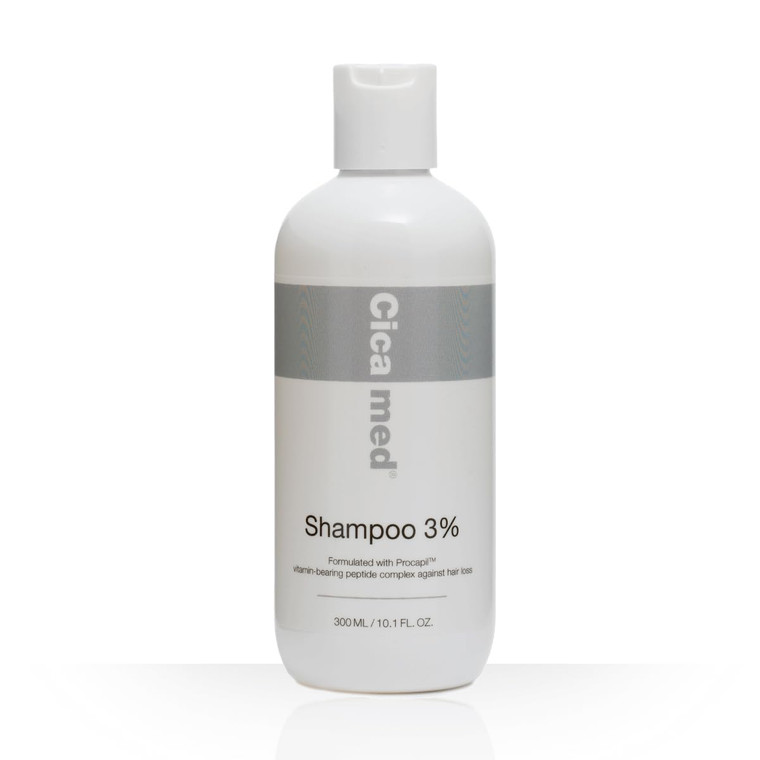 Cicamed Hair Loss Treatment Shampoo 3% - Silicone & Sulfate Free Shampoo with Procapil for Thicker, Stronger Hair - Supports Scalp Health and Hair Gr