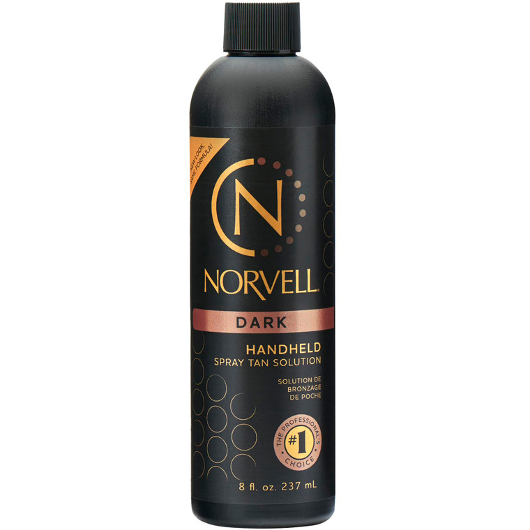 Norvell Premium Spray Tan Solution Dark 8 fl oz  Professional Sunless Tanning Formula for Deep Natural Bronze, Streak Free, Fast Drying, Long Lastin