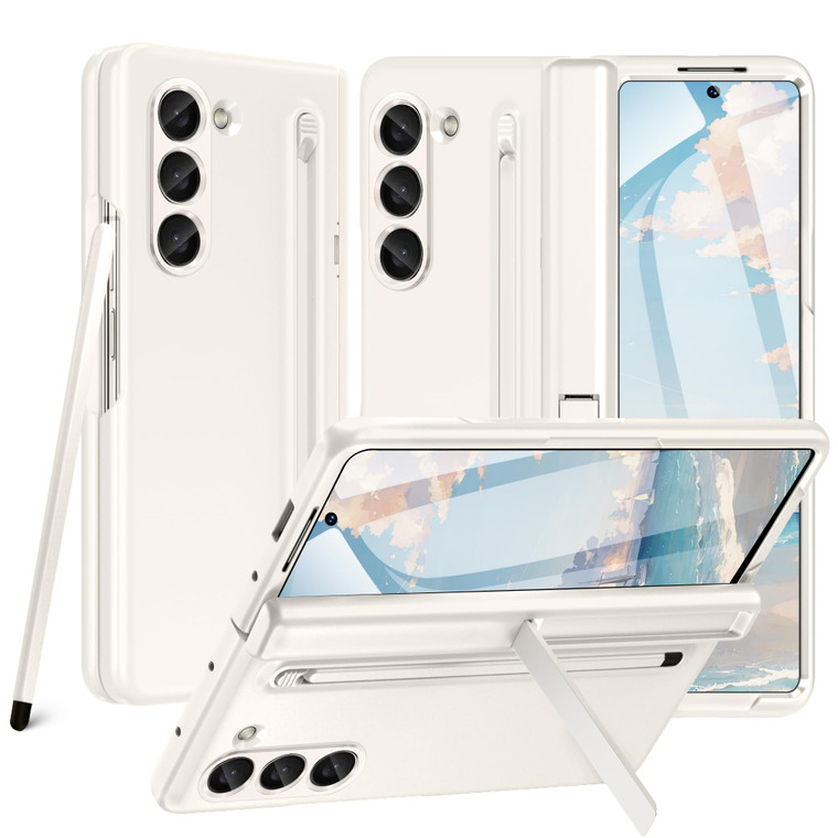 Fingic for Samsung Z Fold 6 Case[with S Pen( not the original Galaxy Z Fold 6 stylus )&with 9H Screen Protector & S Pen Slot]with Hidden Stand Heavy