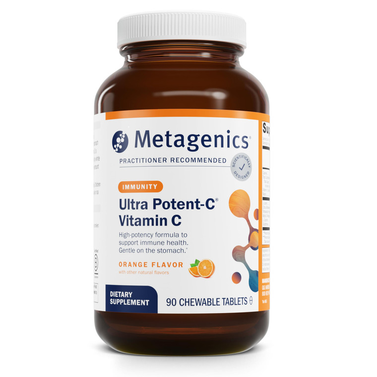 Metagenics Ultra Potent-C Chewable - 250 mg Buffered Vitamin C with Bioflavonoids, L-Lysine & L-Cysteine - Immune & Antioxidant Support - Non-GMO, Gl