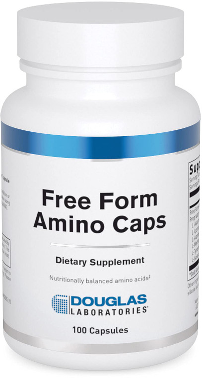 Douglas Laboratories Free Form Amino Capsules | Balanced Amino Acid Mixture to Support Energy, Muscles, Tissues, Bones, and Overall Health* | 100 Cap