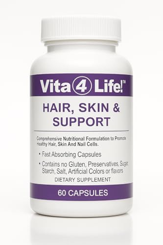 Vita4Life!® Biotin 2000mcg + MSM Hair Growth Vitamins for Women & Men | Hair, Skin & Nail Support Supplement with Vitamin A, E, Zinc | Fast Absorbing
