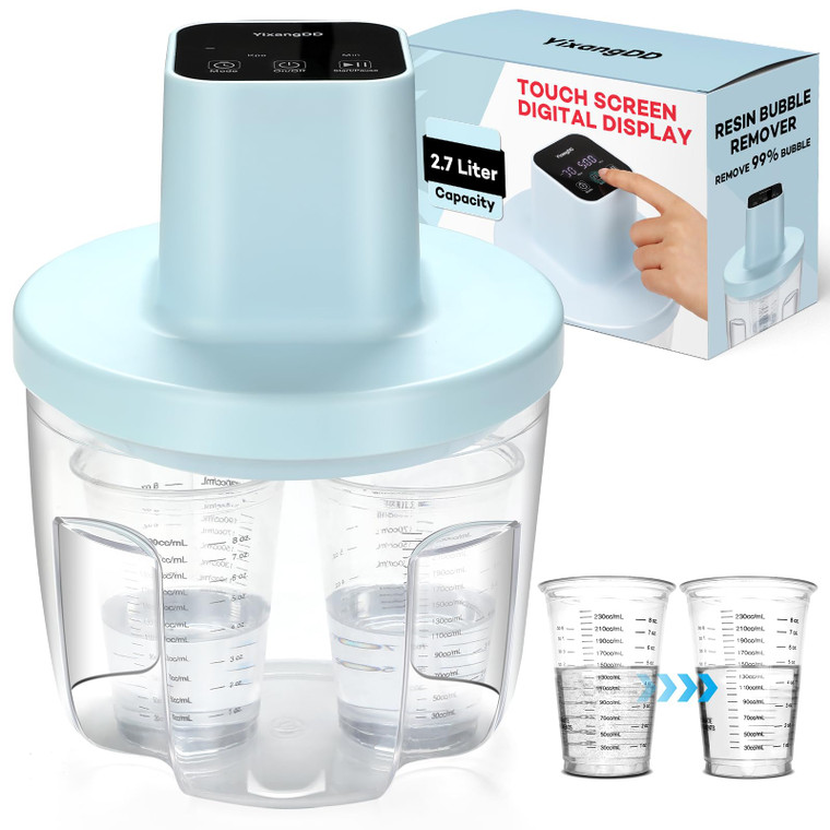 Resin Bubble Remover, Digital Display Design, Removes 99% of Air Bubbles in 5-10 Minutes, 96kPa Vacuum Degassing Chamber, Resin Bubble Remover Machin