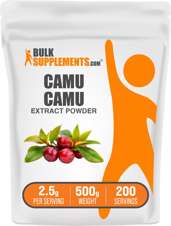 BulkSupplements.com Camu Camu Extract Powder - Superfood Supplement, Herbal Supplement - Vegan & Gluten Free, 2.5g per Serving, 500g (1.1 lbs) (Pack