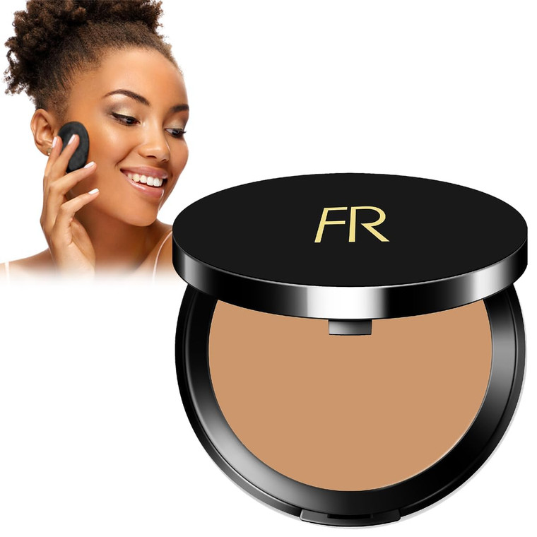 Cream To Powder Foundation by Flori Roberts, Full Coverage for Women of Color or Deeper Skin Tones, Long Lasting Makeup, Matte Finish, Covers Uneven