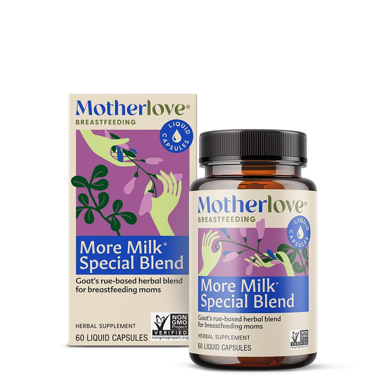 Motherlove More Milk Special Blend (60 Liquid caps) Herbal Lactation Supplement w/Goats Rue to Build Breast Tissue & Support Breast Milk SupplyNon-
