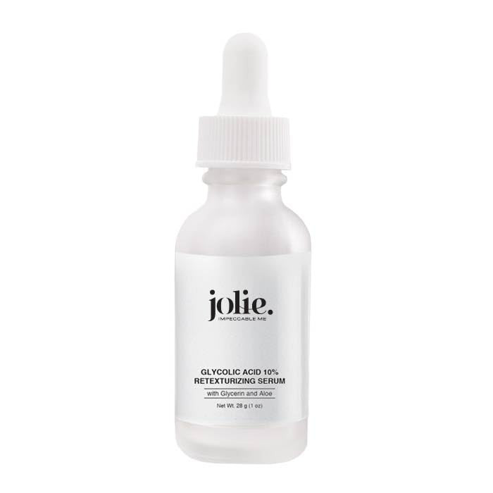 Jolie Glycolic Acid 10% Retexturizing Serum - Anti-Aging Skincare - Refines Skin Texture - Prevents Dehydration - Reduces Wrinkles - Vegan- Gluten Fr