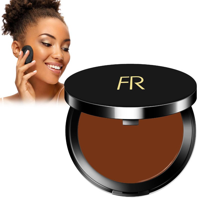 Cream To Powder Foundation by Flori Roberts, Full Coverage for Women of Color or Deeper Skin Tones, Long Lasting Makeup, Matte Finish, Covers Uneven