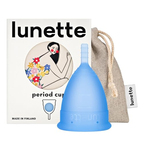 Lunette Period Cup  Menstrual Cup with 12h Leak-Free Comfort - Soft 100% Medical-Grade Silicone - Eco-Friendly Pad & Tampon Alternative Reusable for