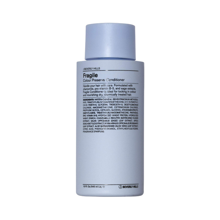 J Beverly Hills Blue Fragile Colour Preserve Conditioner with Chamomile for Split Ends, 12 Oz